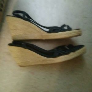 🎉{x2 HOST PICK} 🎉MONTEGO BAY CLUB Black Wedges